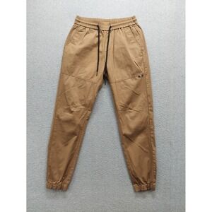 XIOS Women Jogger Pants S Brown Drawstring Elastic Waist Slash Pockets Active